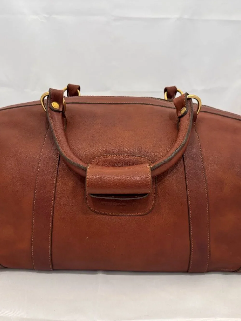 Ghurka Cavalier No. 96 Vintage Chestnut Leather Duffel Bag